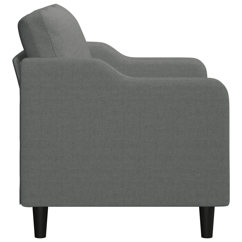 2-seater sofa in fabric 140 cm dark grey