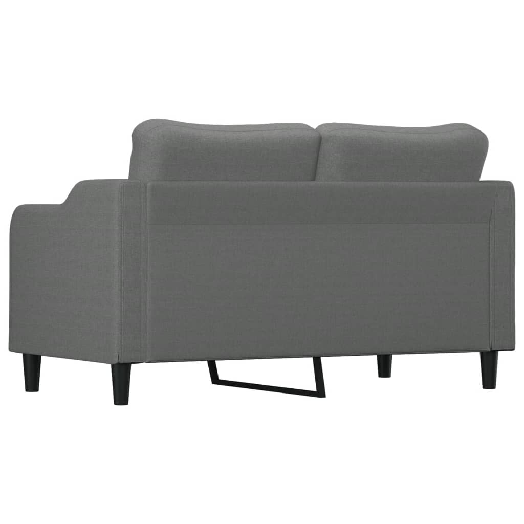 2-seater sofa in fabric 140 cm dark grey