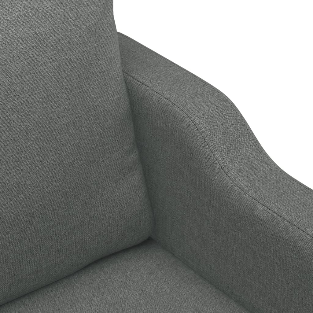 2-seater sofa in fabric 140 cm dark grey