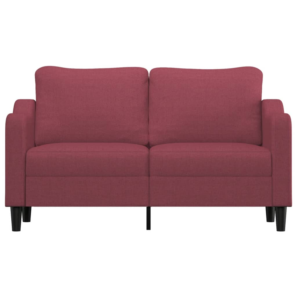 Sofá de 2 lugares tecido 140 cm vermelho tinto