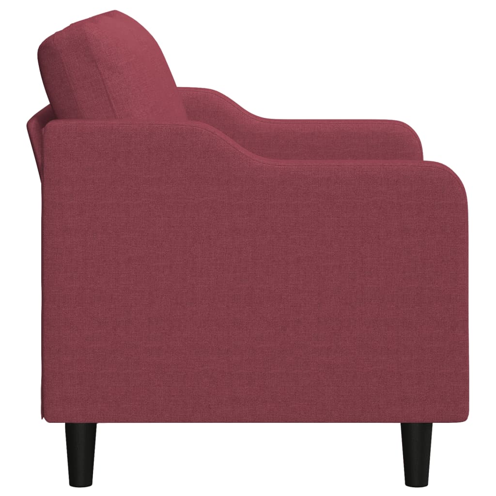 Sofá de 2 lugares tecido 140 cm vermelho tinto