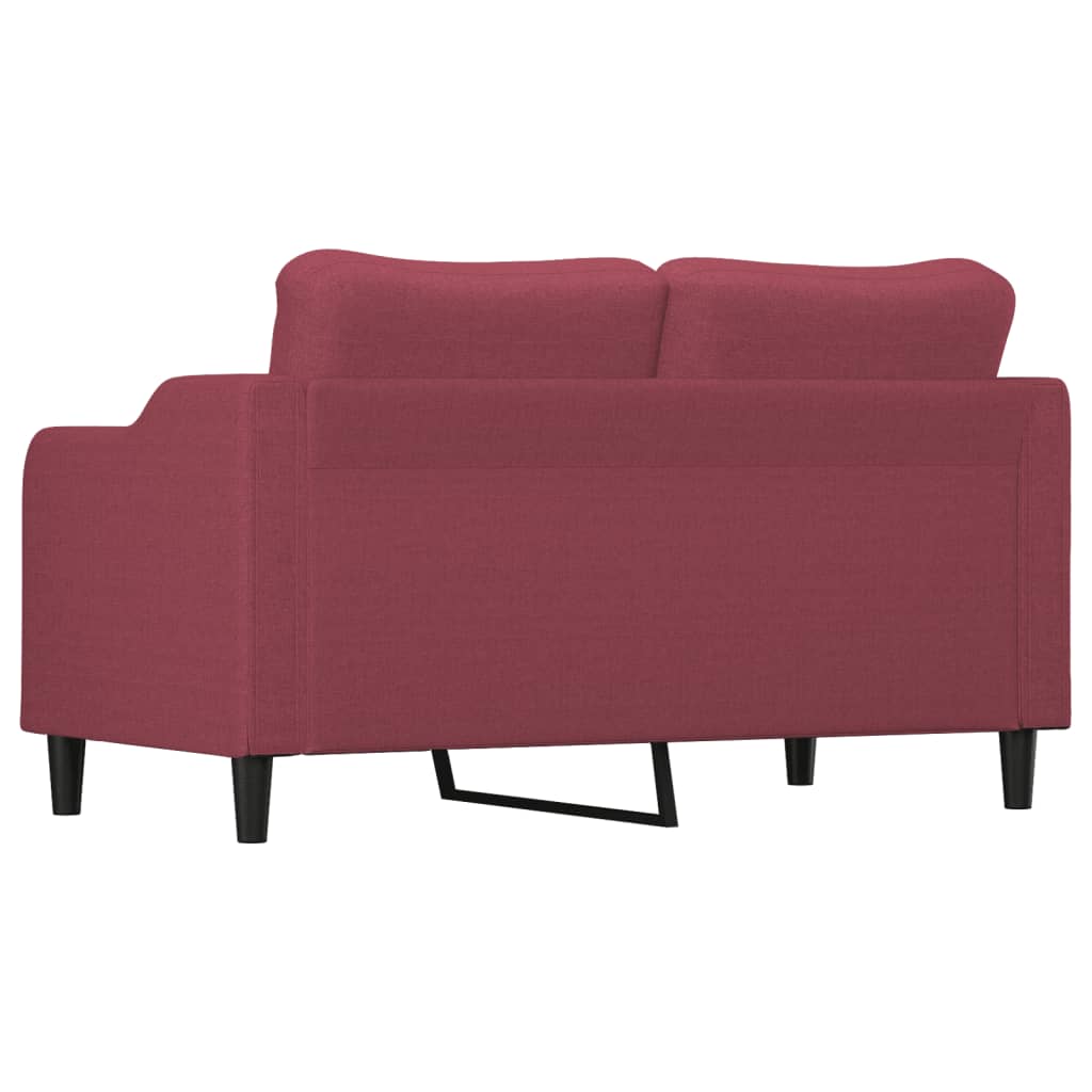 Sofá de 2 lugares tecido 140 cm vermelho tinto