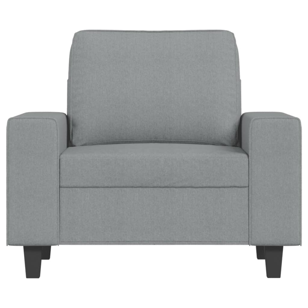 60 cm light grey fabric armchair