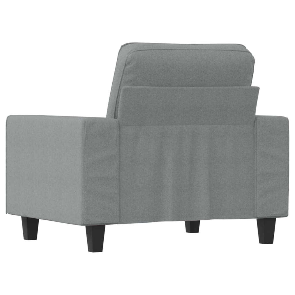 60 cm light grey fabric armchair