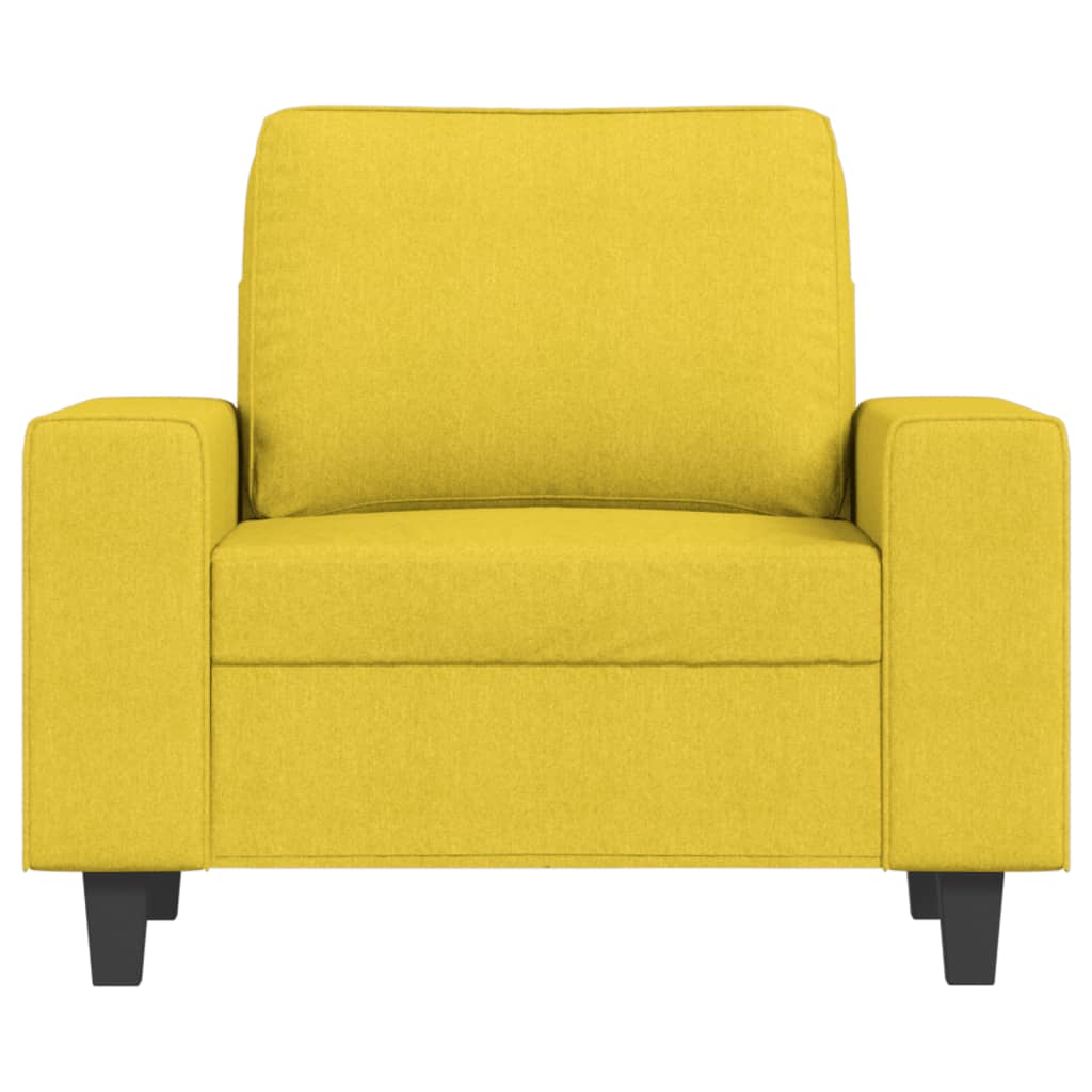 Poltrona 60 cm tecido amarelo-claro