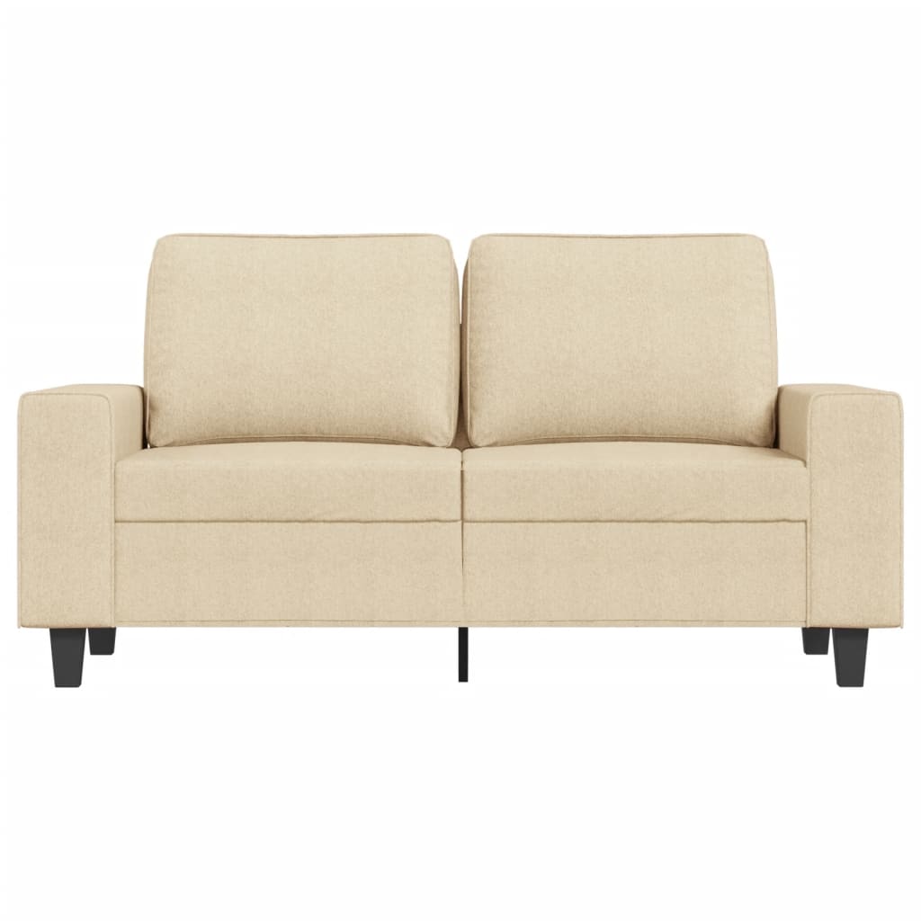 Sofá de 2 lugares tecido 120 cm cor creme