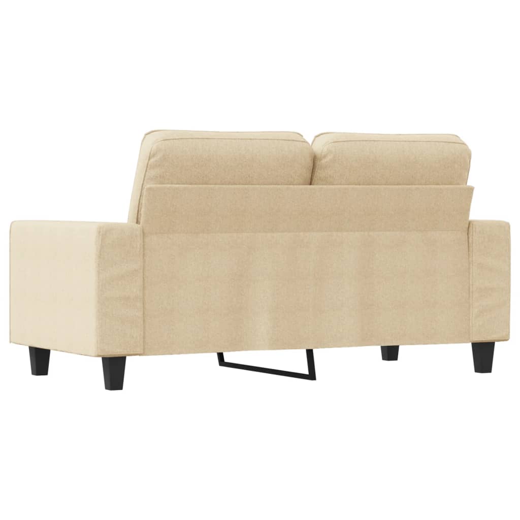Sofá de 2 lugares tecido 120 cm cor creme