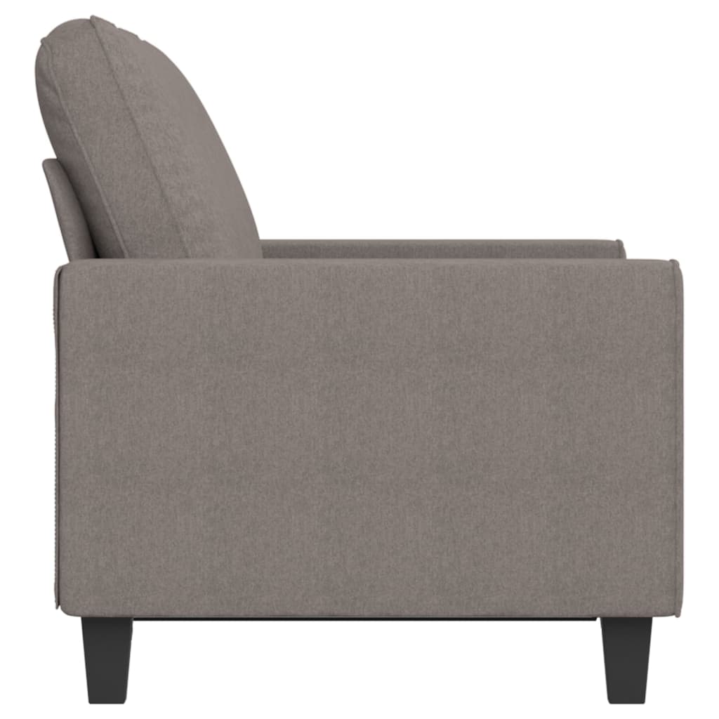 2-seater sofa in 120 cm grey-brown fabric