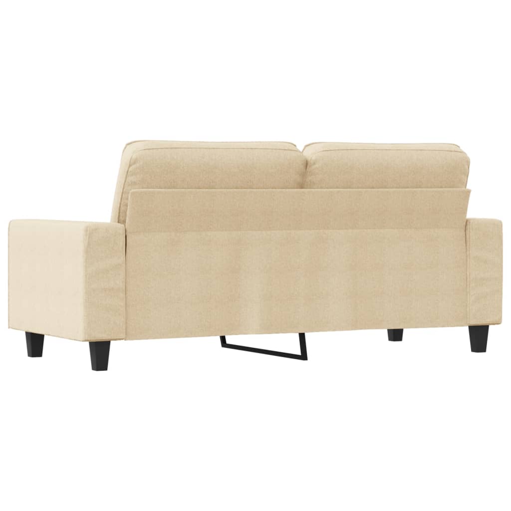 Sofá de 2 lugares tecido 140 cm cor creme
