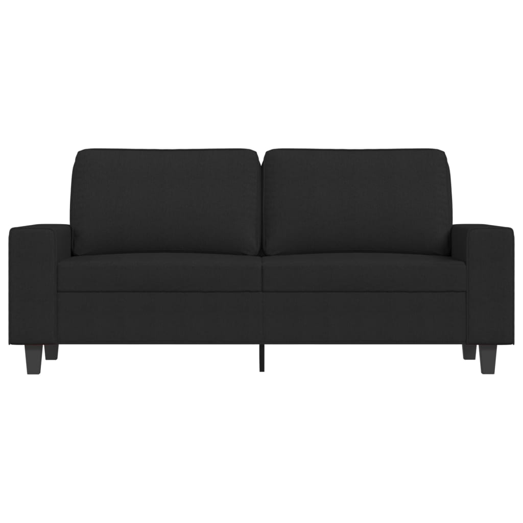 2-seater sofa in fabric, 140 cm, black