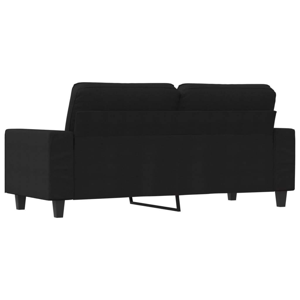 2-seater sofa in fabric, 140 cm, black