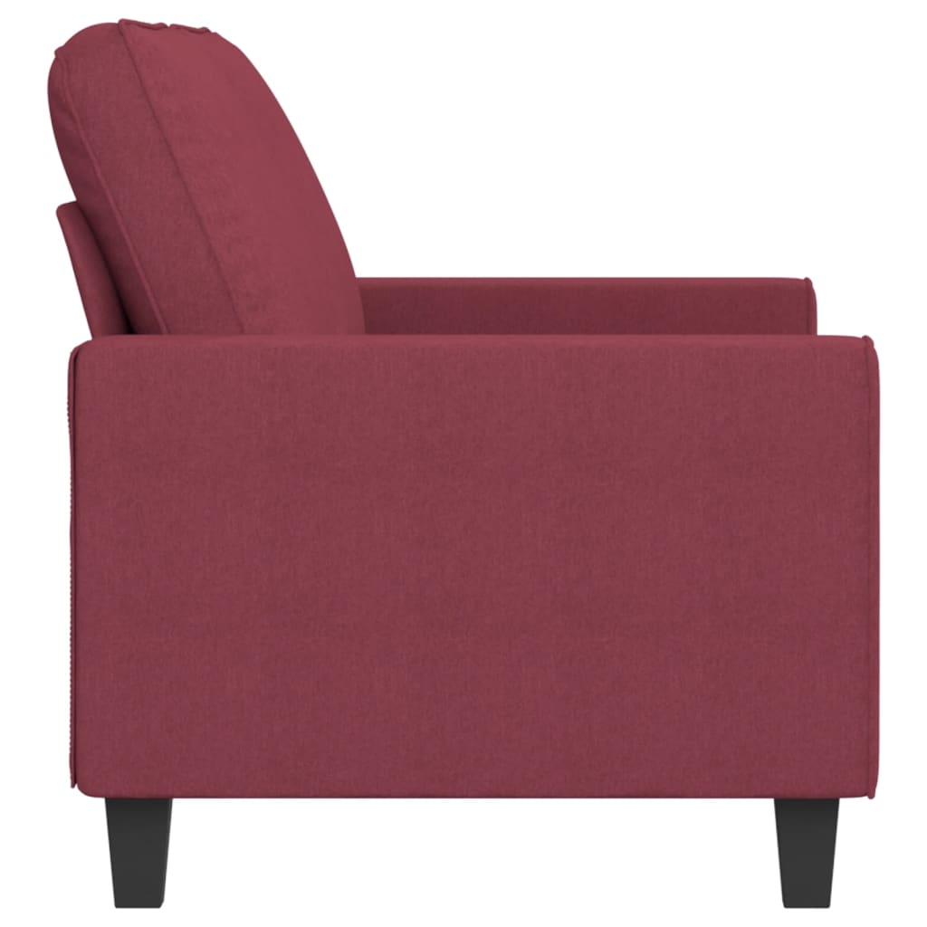 Sofá de 2 lugares tecido 140 cm vermelho tinto
