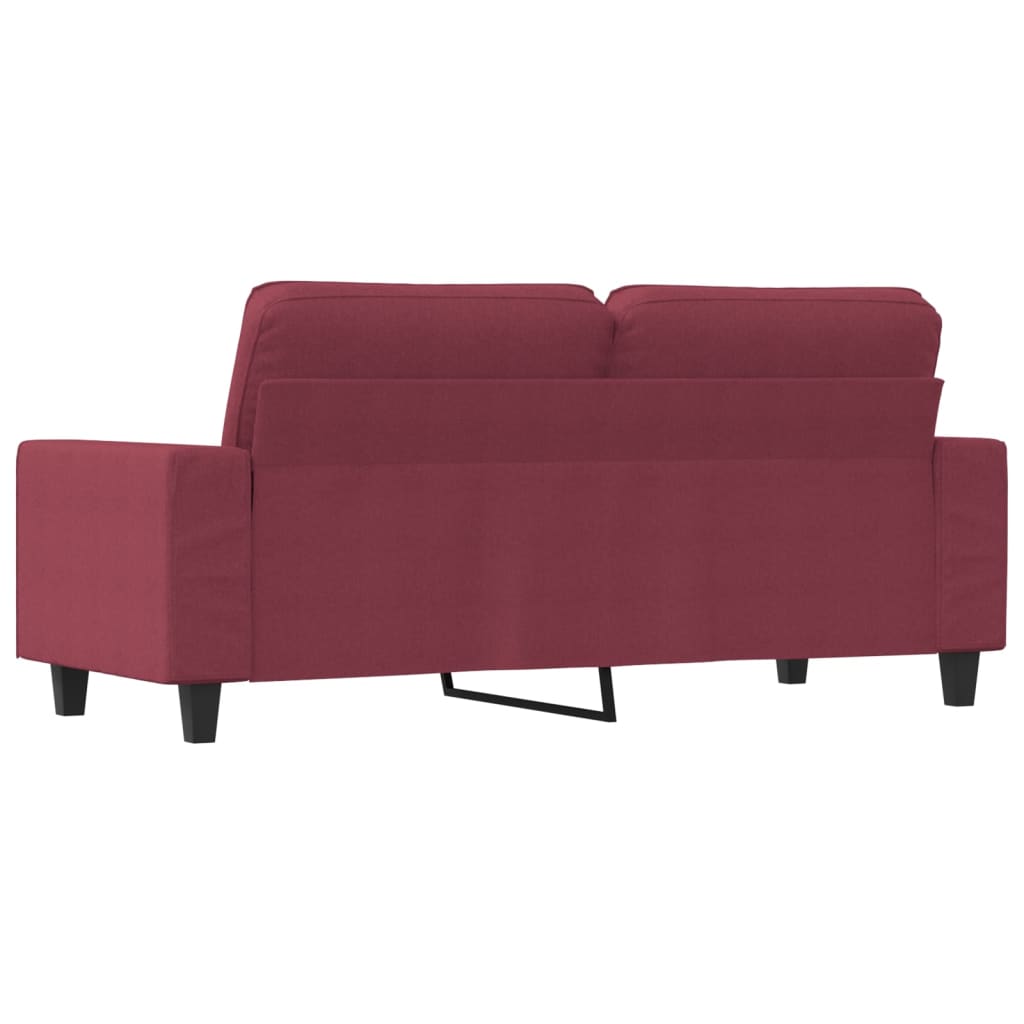 Sofá de 2 lugares tecido 140 cm vermelho tinto