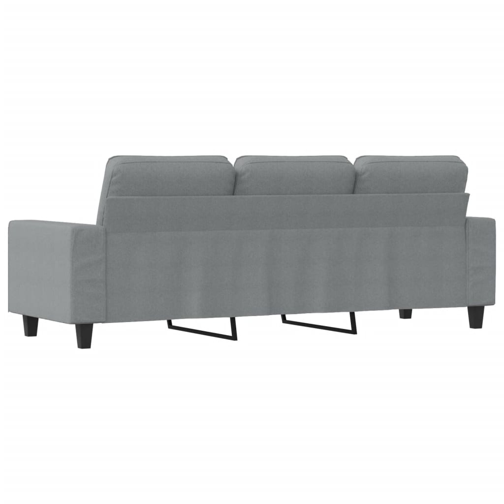 Sofá de 3 lugares 180 cm tecido cinza-claro
