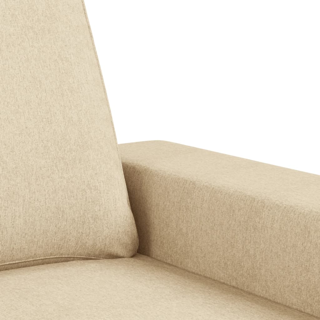 3-seater sofa in cream-colored fabric, 180 cm