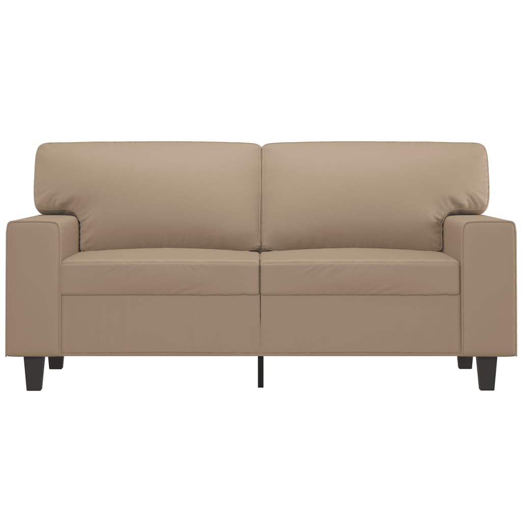 2-seater sofa 120 cm in cappuccino-colored faux leather