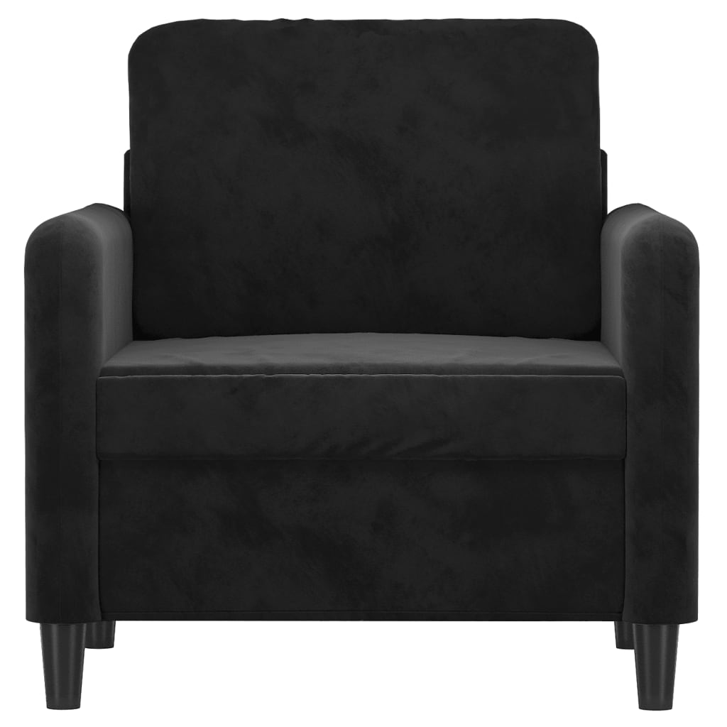 Poltrona 60 cm veludo preto