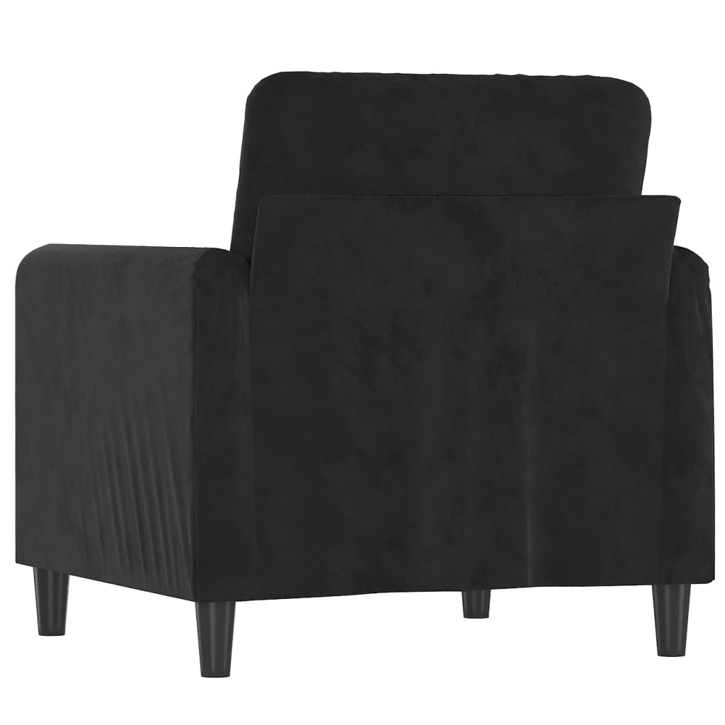 Poltrona 60 cm veludo preto