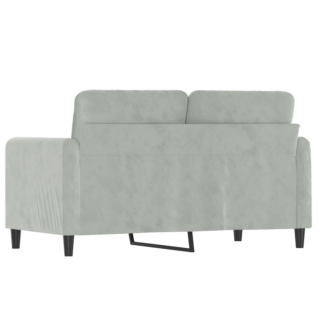 2-seater sofa 120 cm light grey velvet