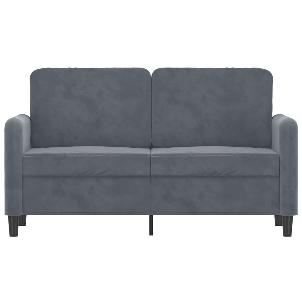 2-seater sofa 120 cm dark grey velvet