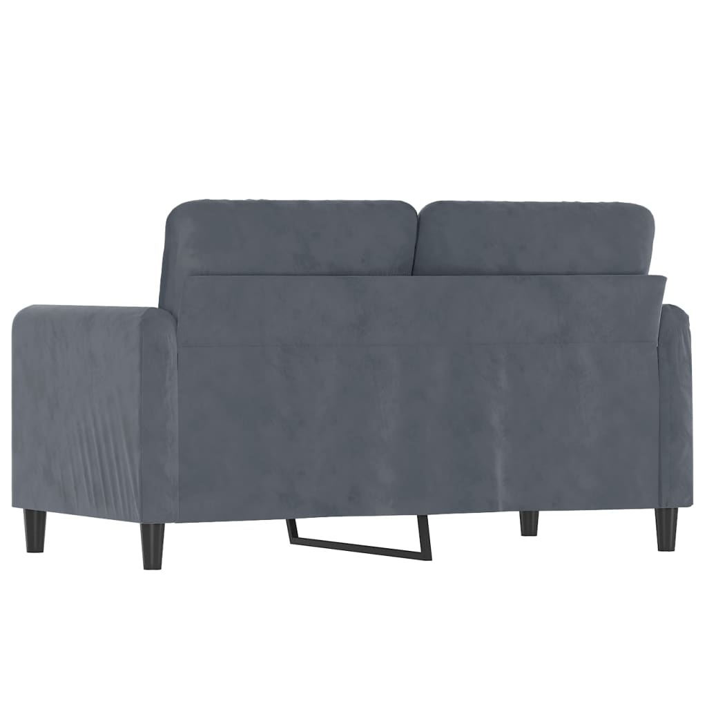 2-seater sofa 120 cm dark grey velvet