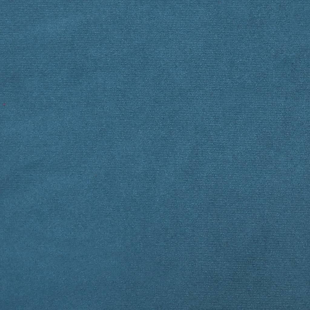 2-seater velvet sofa 140 cm blue
