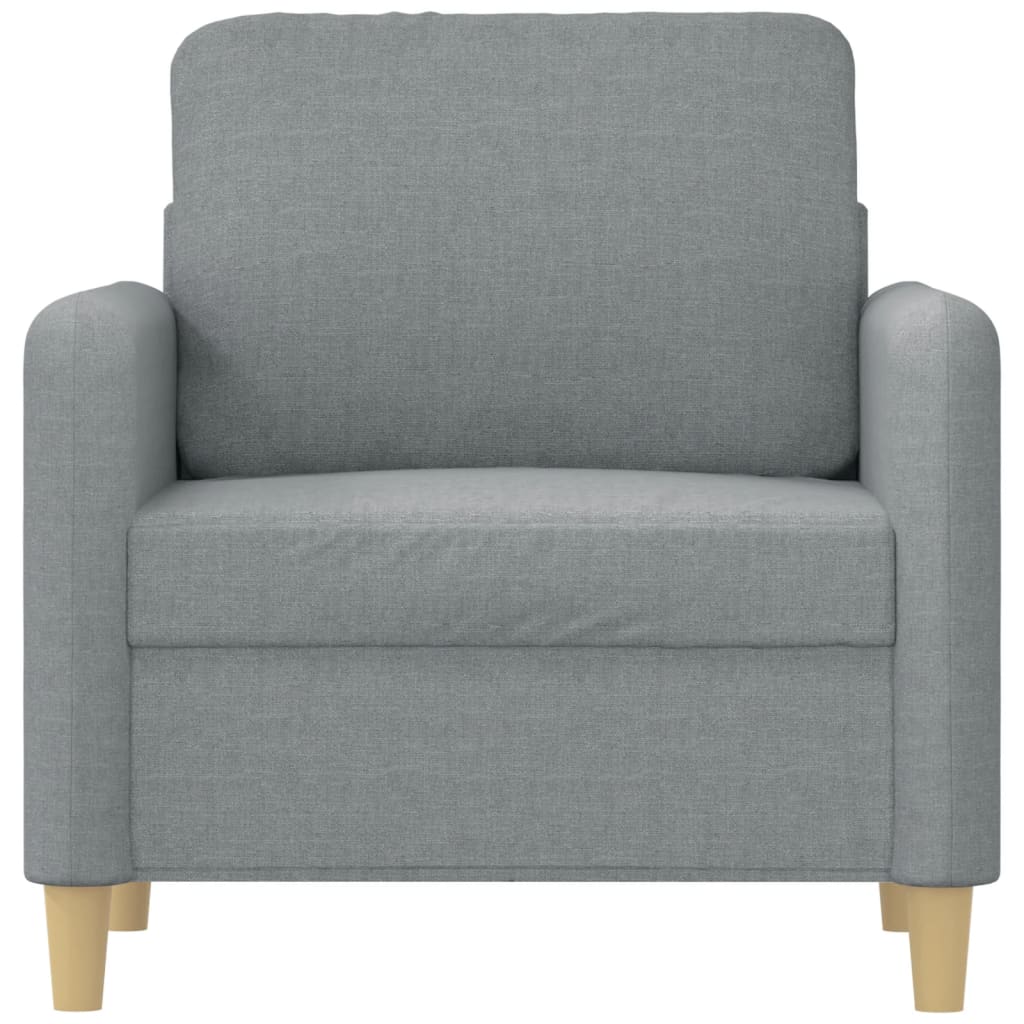 Poltrona tecido 60 cm cinzento-claro
