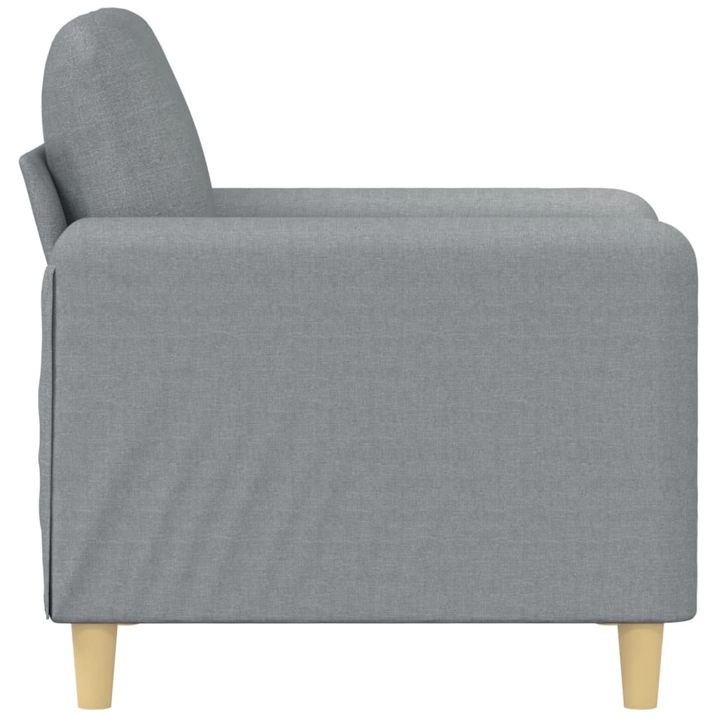 Poltrona tecido 60 cm cinzento-claro