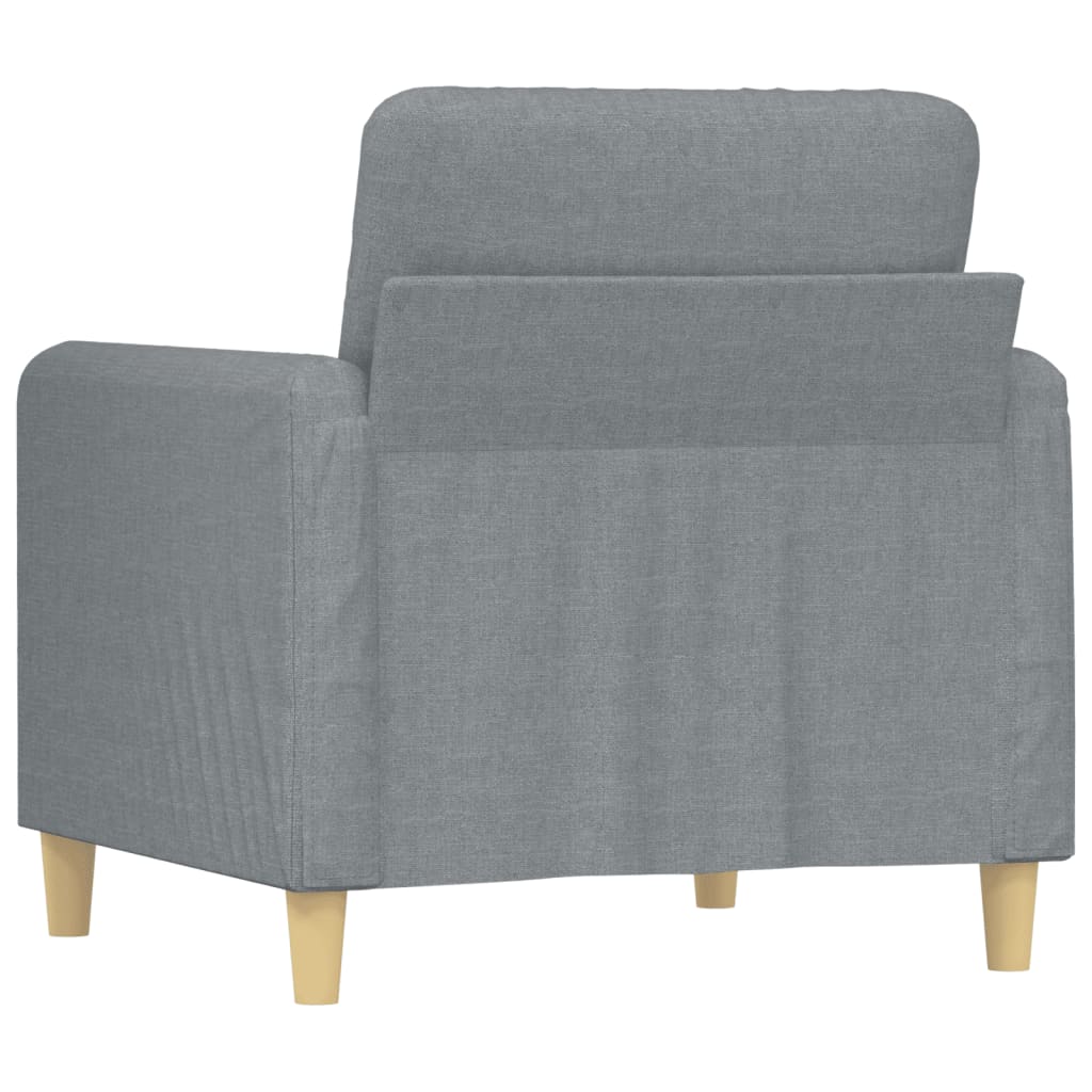 Poltrona tecido 60 cm cinzento-claro