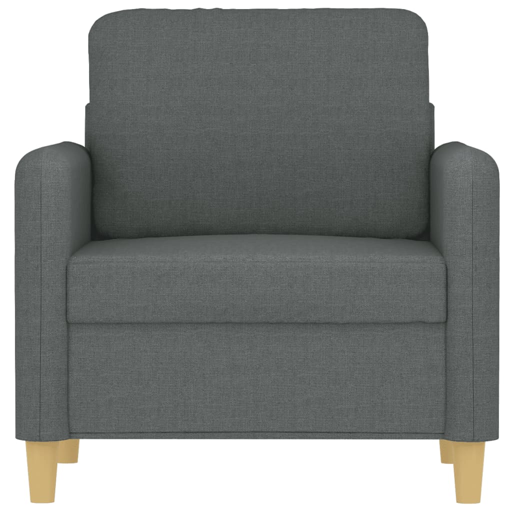 60 cm armchair in dark grey fabric