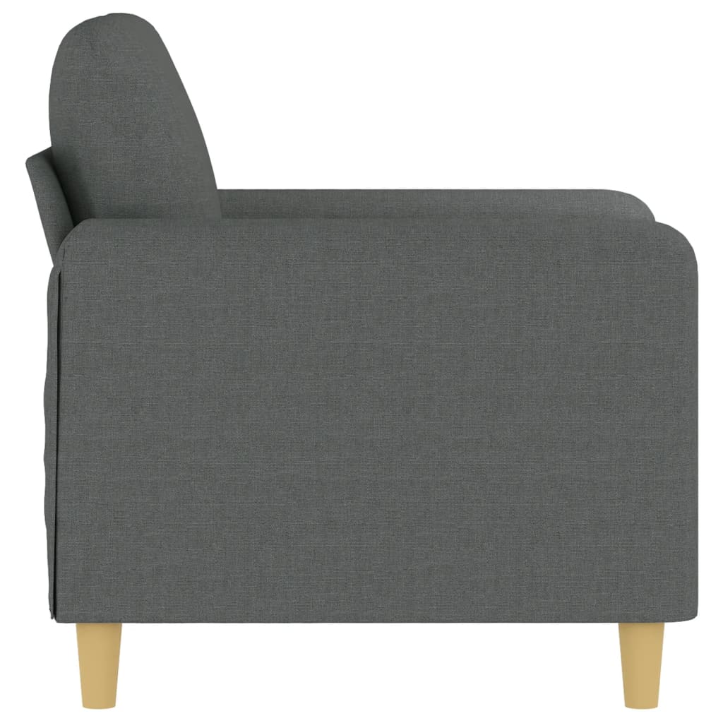 60 cm armchair in dark grey fabric
