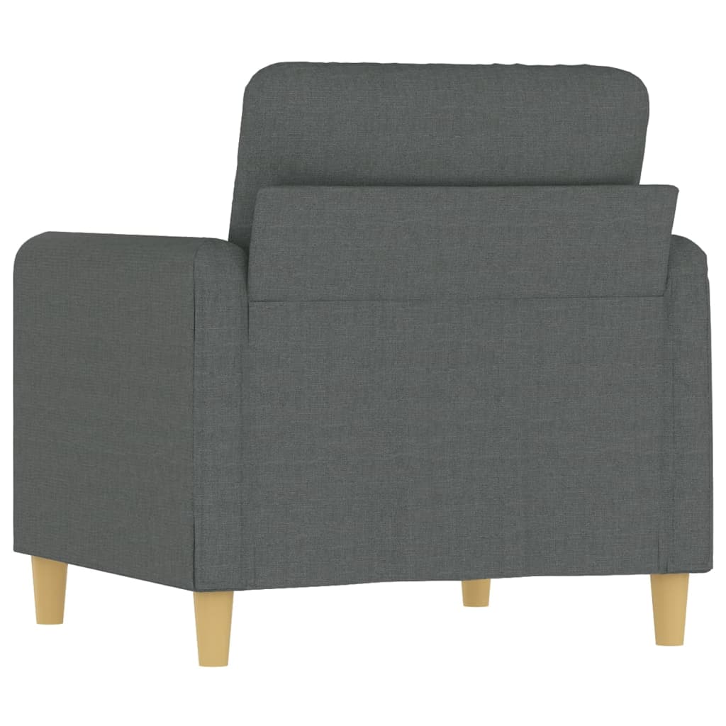 60 cm armchair in dark grey fabric
