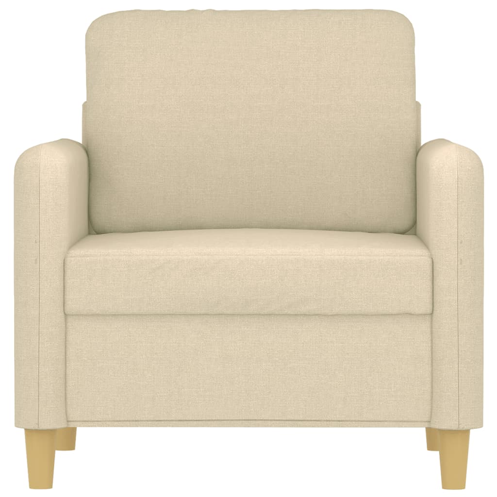 60 cm armchair in cream-colored fabric