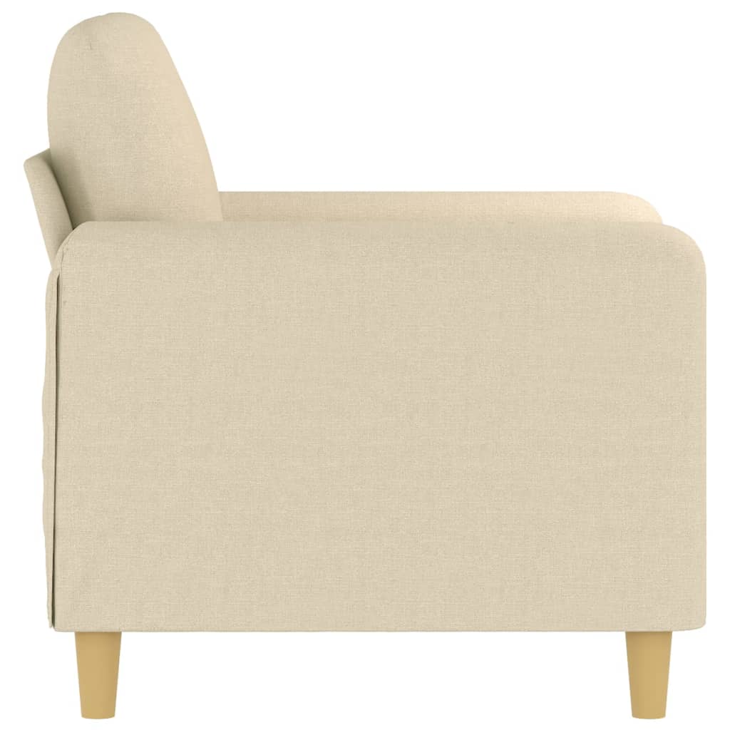 60 cm armchair in cream-colored fabric