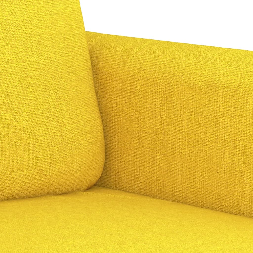 60 cm armchair in light yellow fabric