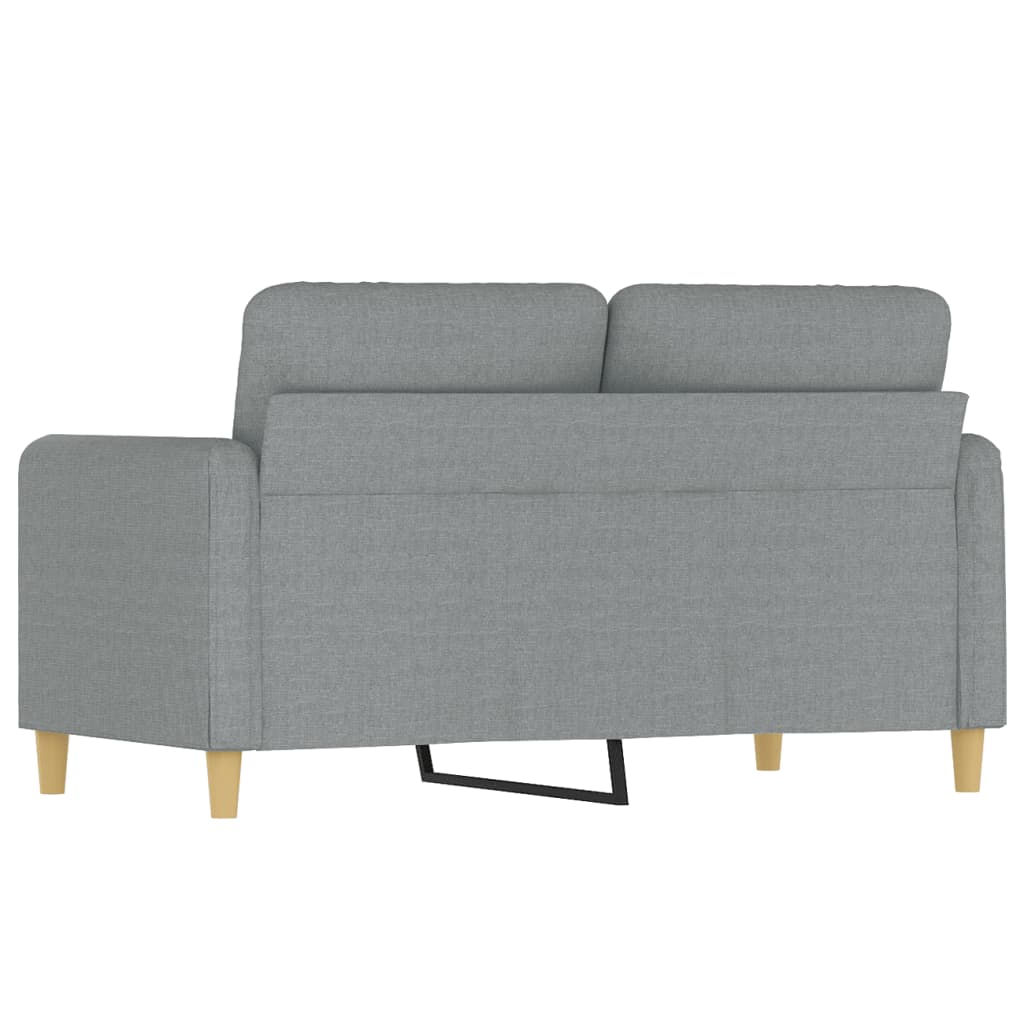 Sofá de 2 lugares em tecido 120 cm cinzento-claro