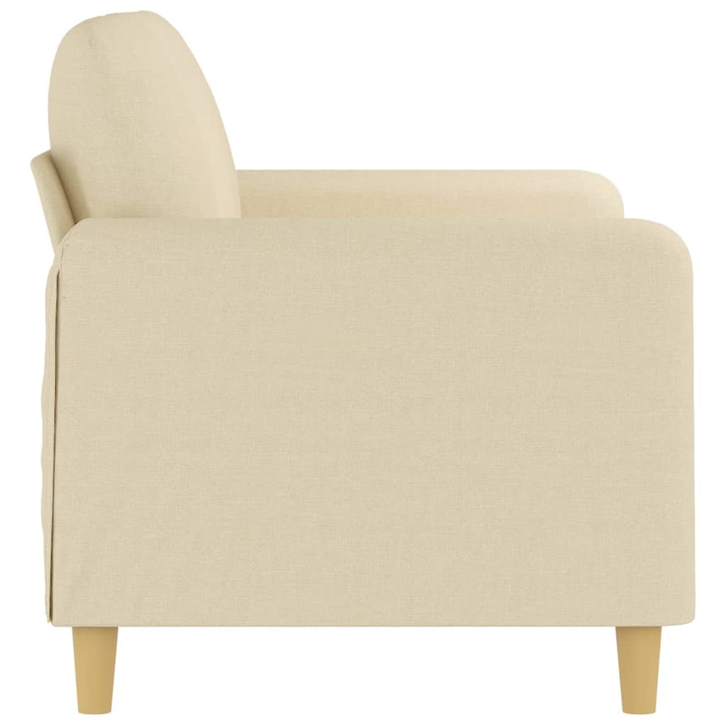 2-seater sofa in cream-colored fabric, 120 cm