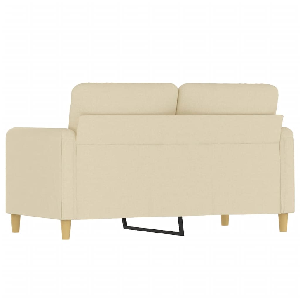 2-seater sofa in cream-colored fabric, 120 cm