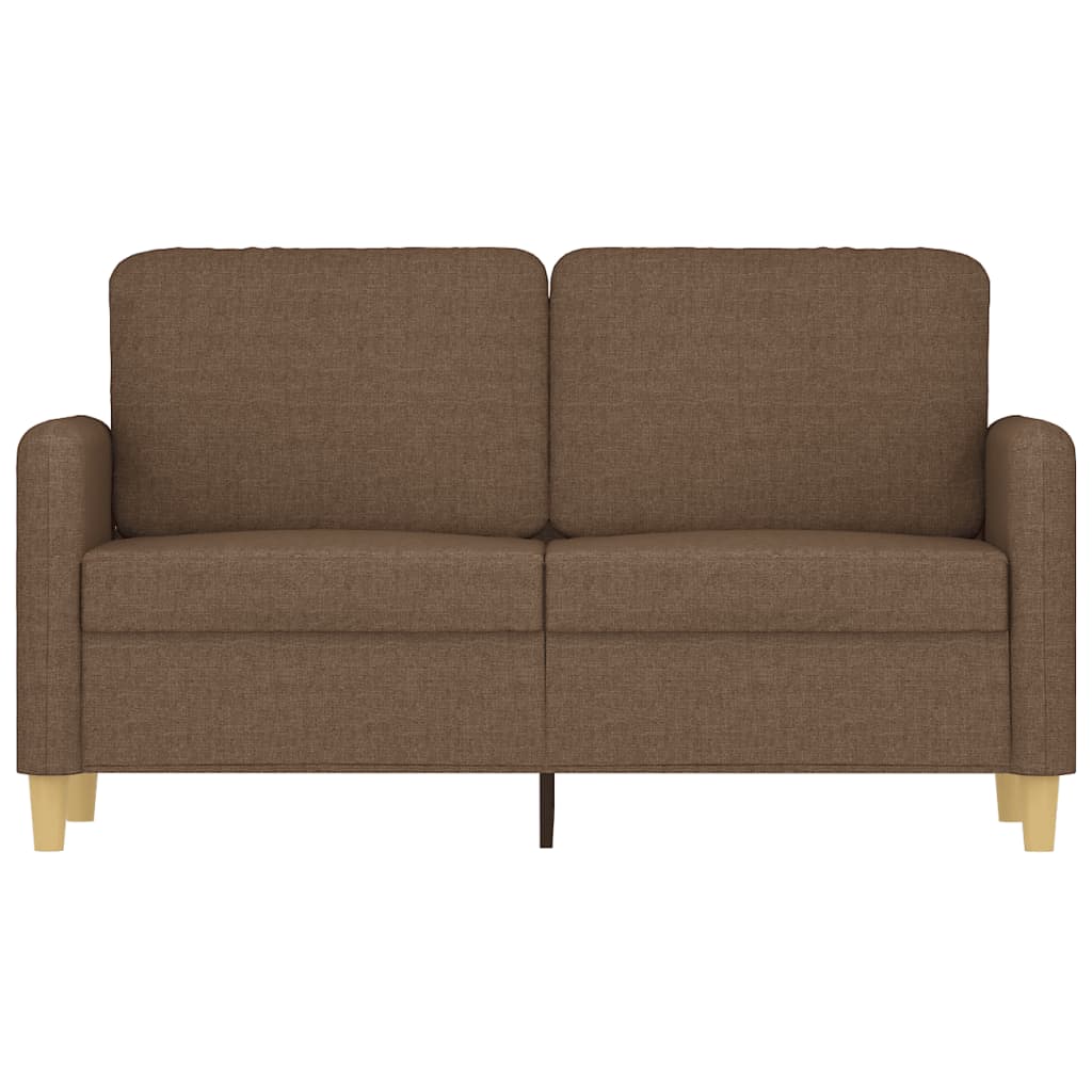 2-seater sofa in brown fabric 120 cm