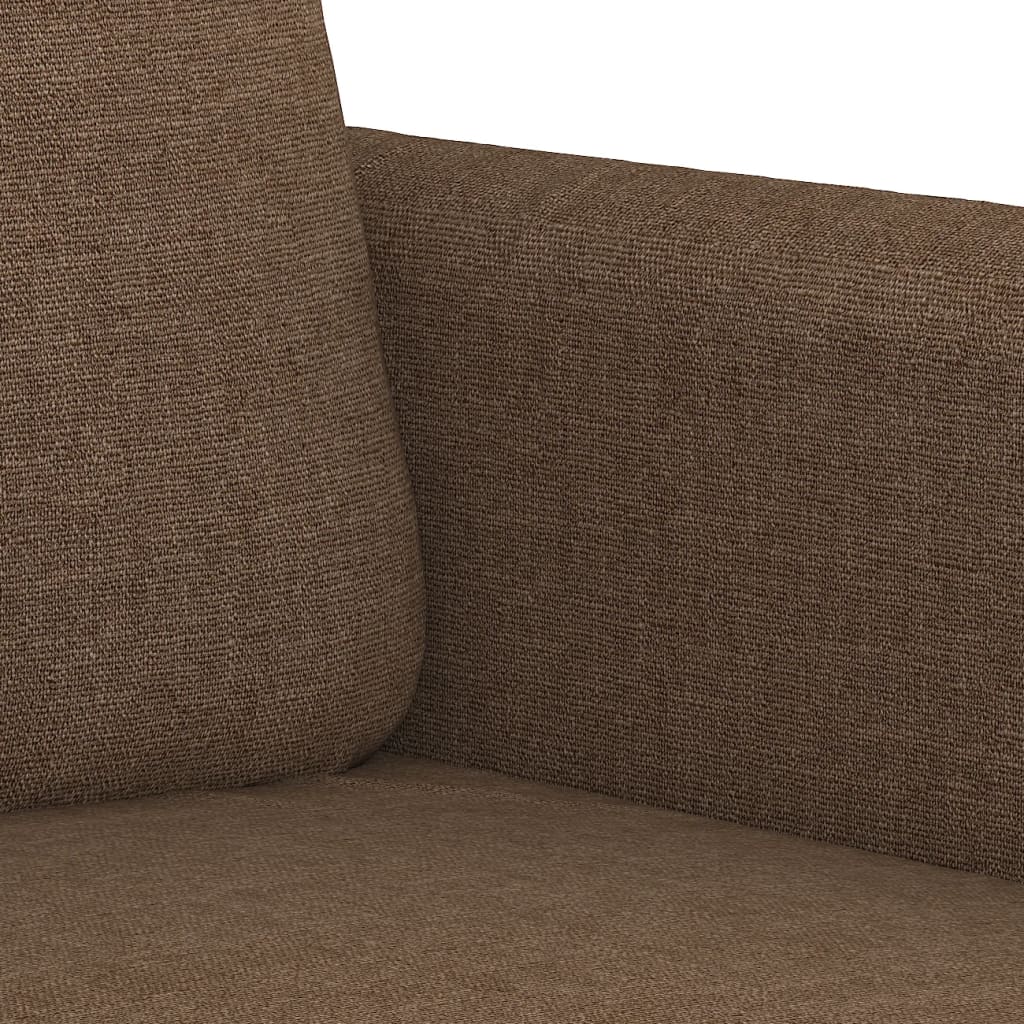 2-seater sofa in brown fabric 120 cm