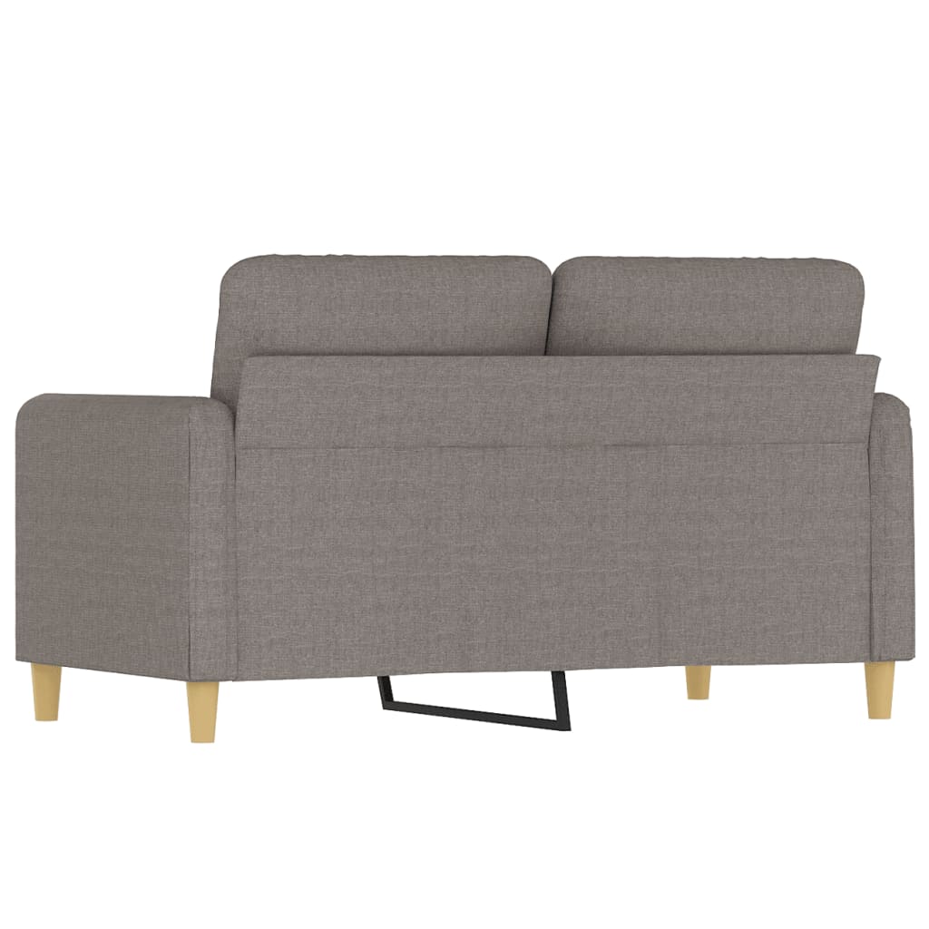 Sofá de 2 lugares tecido 120 cm cinzento-acastanhado