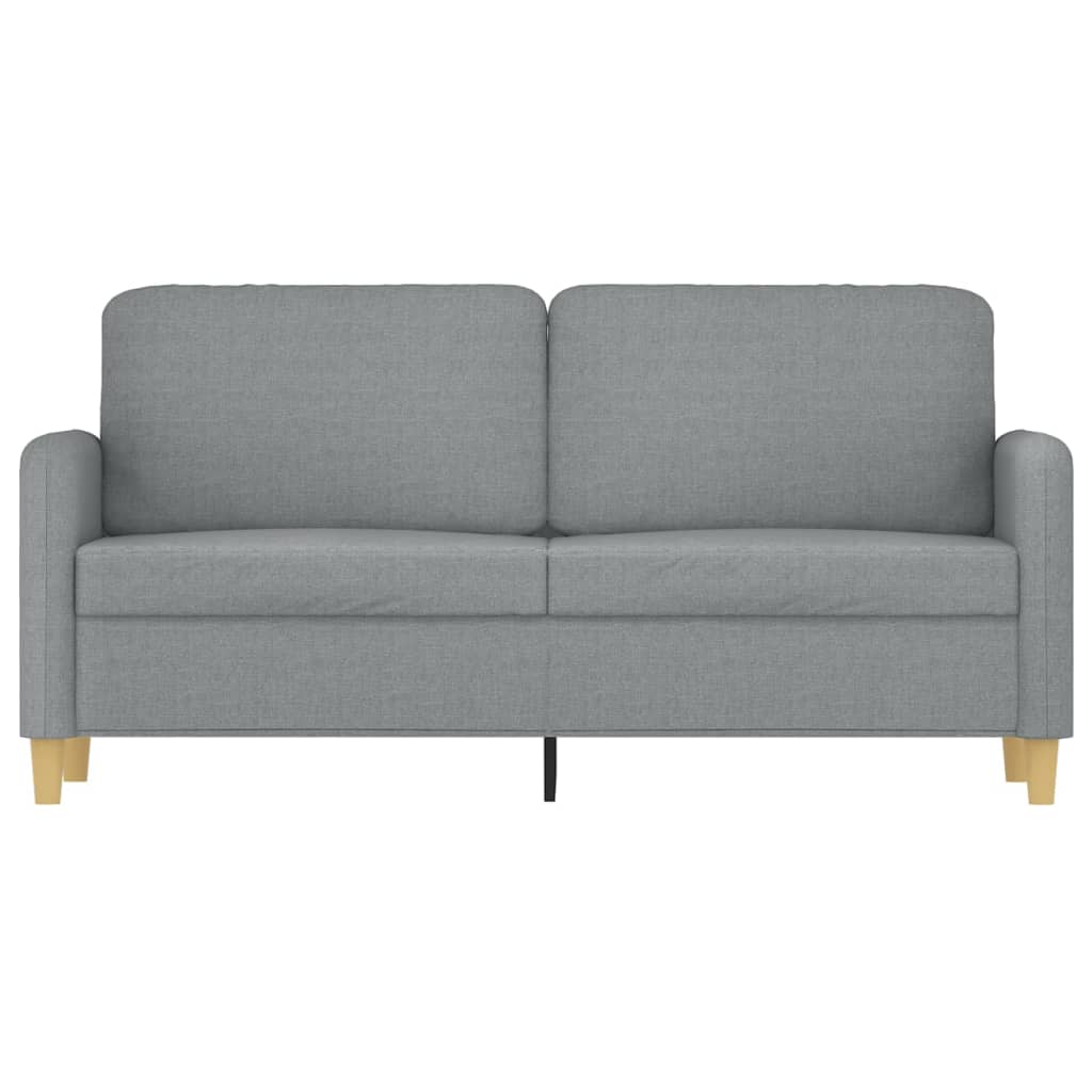 2-seater sofa in fabric 140 cm light grey