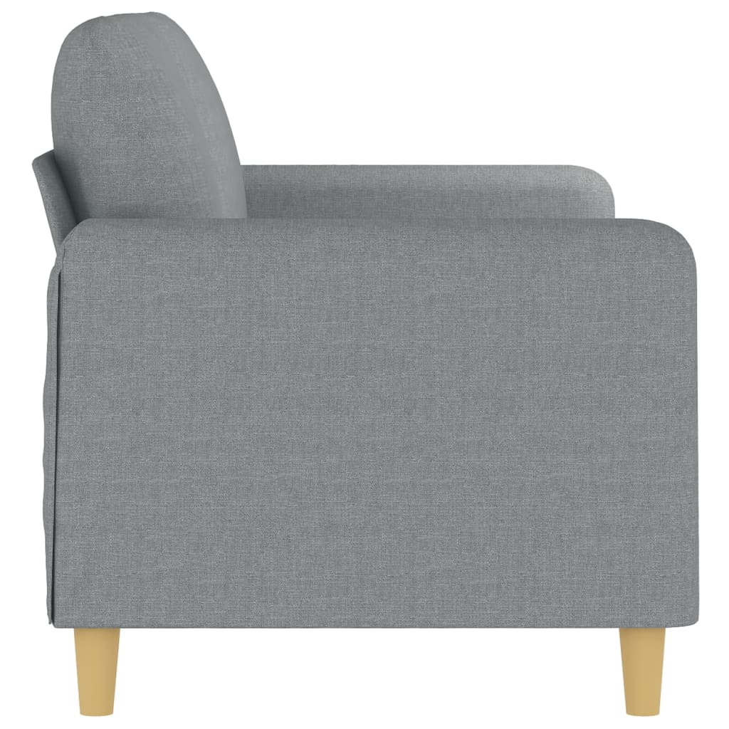 2-seater sofa in fabric 140 cm light grey