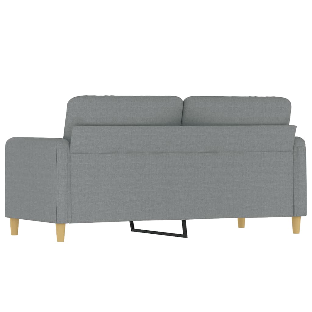 2-seater sofa in fabric 140 cm light grey