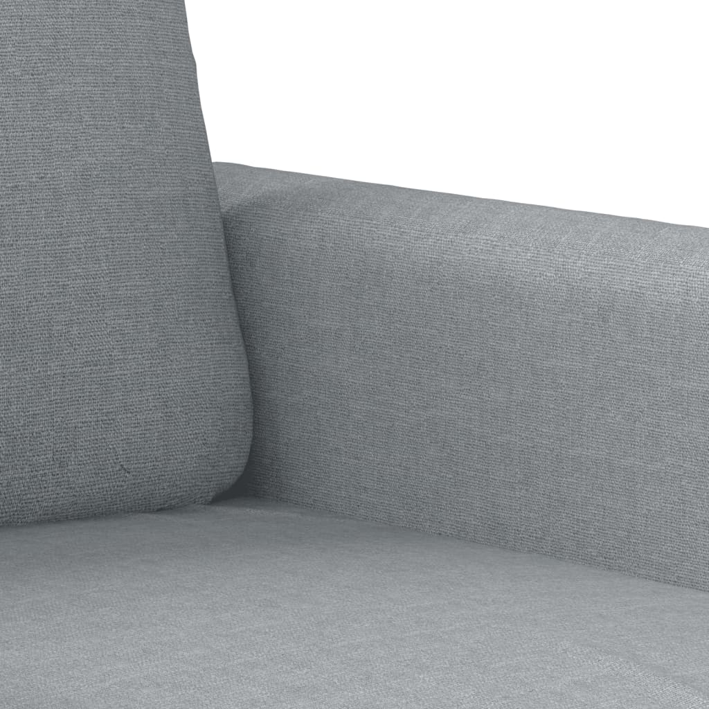 2-seater sofa in fabric 140 cm light grey