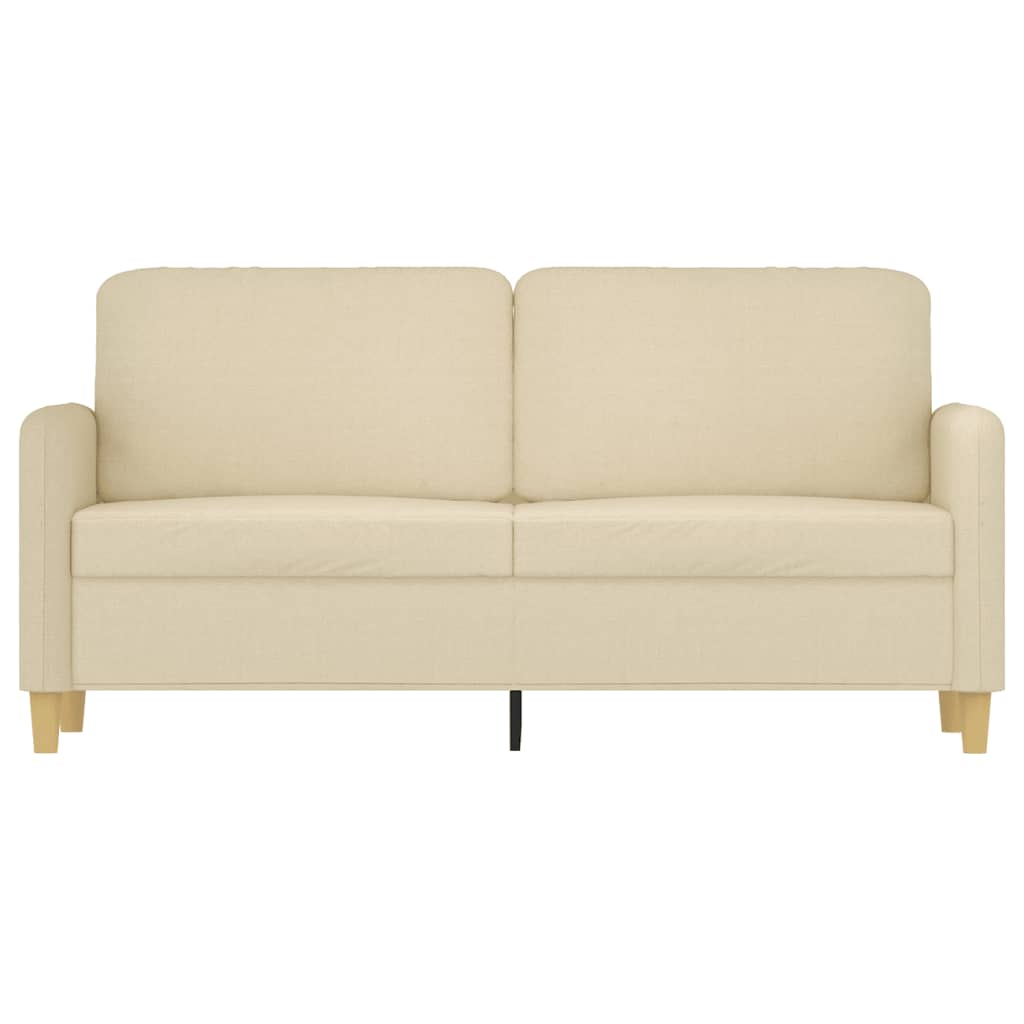 2-seater sofa in cream-colored fabric, 140 cm