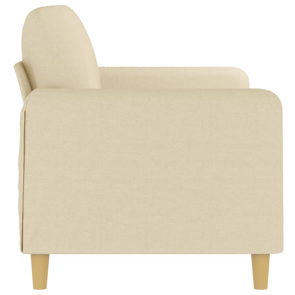 2-seater sofa in cream-colored fabric, 140 cm