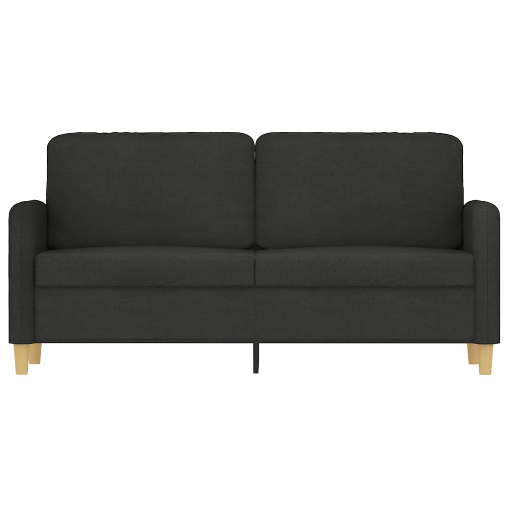 2-seater sofa in fabric, 140 cm, black