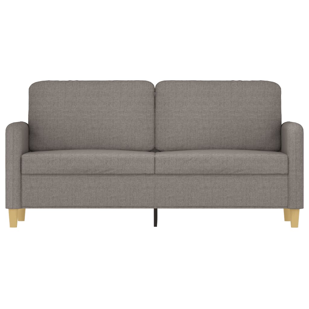 2-seater sofa in 140 cm grey-brown fabric