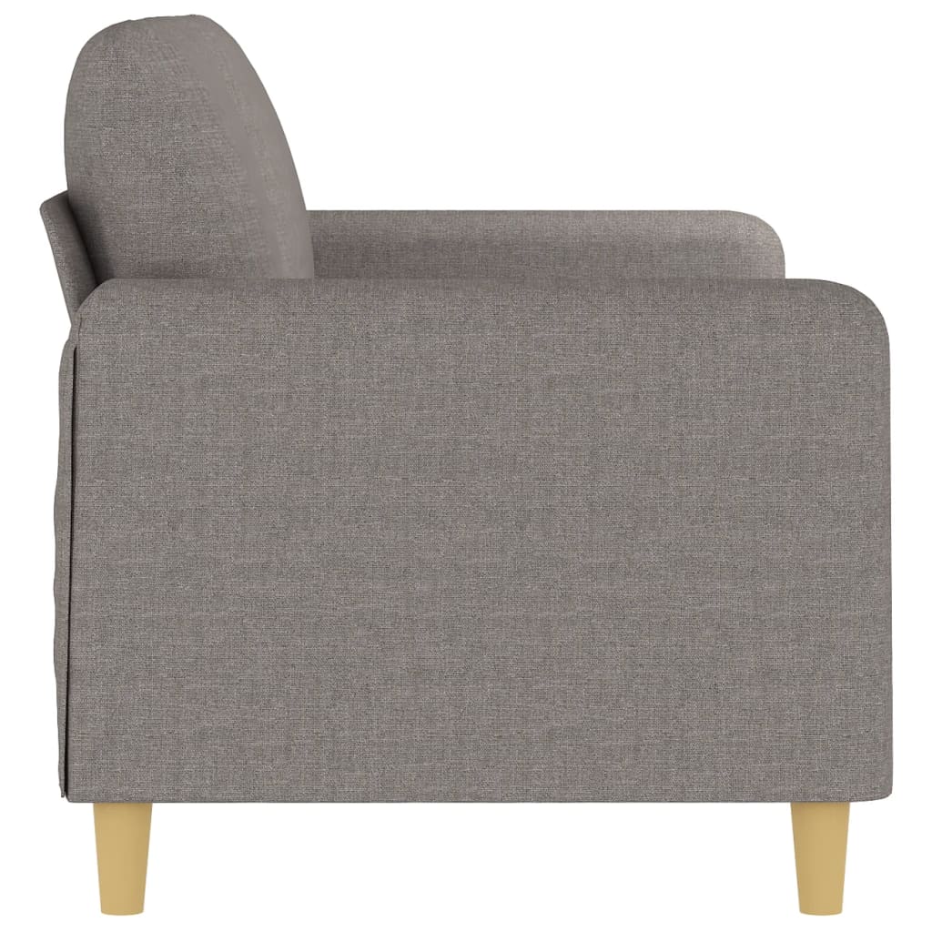 2-seater sofa in 140 cm grey-brown fabric